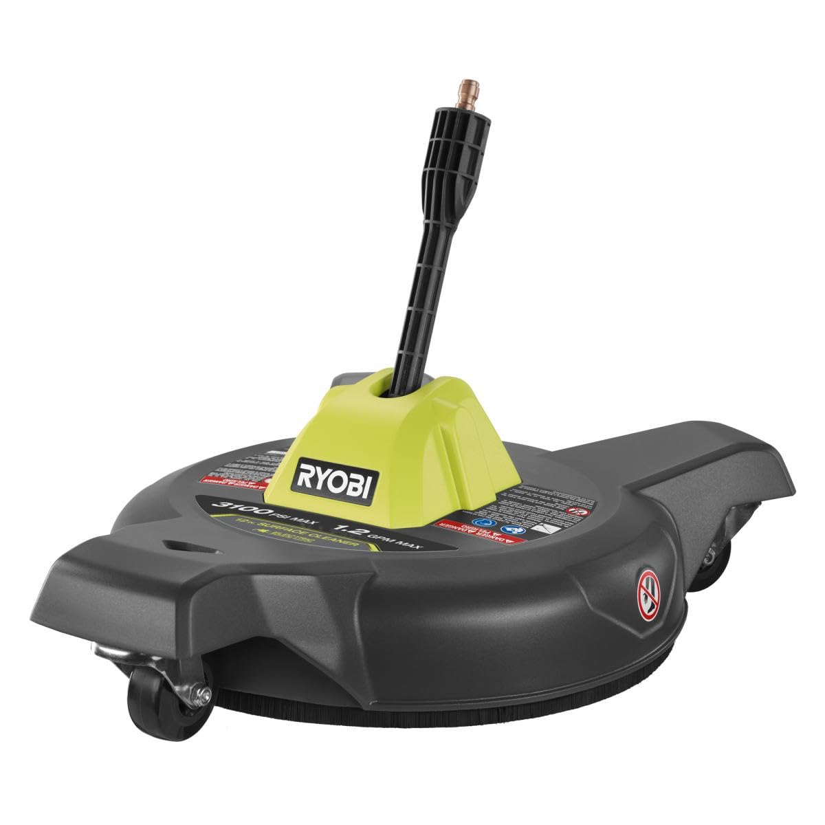 Used - RYOBI 12 in. 3100 PSI Electric Pressure Washer Surface Cleaner with Caster Wheels