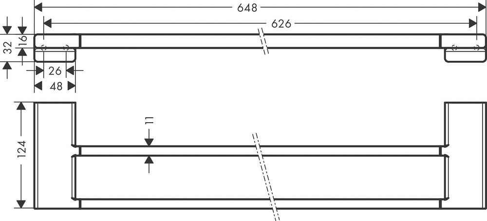 Open Box - Hansgrohe 41743140 - Towel Bar Bathroom Hardware