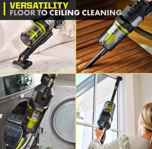 Open Box -  Ryobi ONE+ HP 18V Brushless Cordless Advanced WHISPER Series Stick Vacuum Kit with 4.0 Ah Battery and Charger