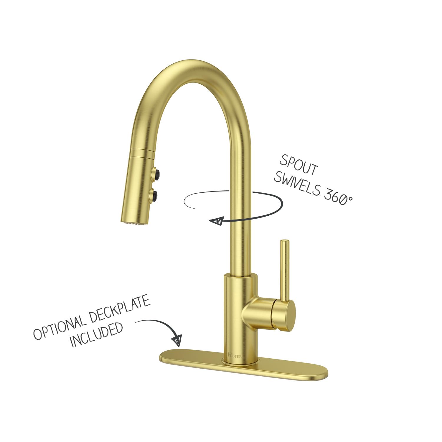 Open Box - Pfister Stellen KTCH 529 STN P-D 13 1HDL 1.8GPM BG - Brushed Gold