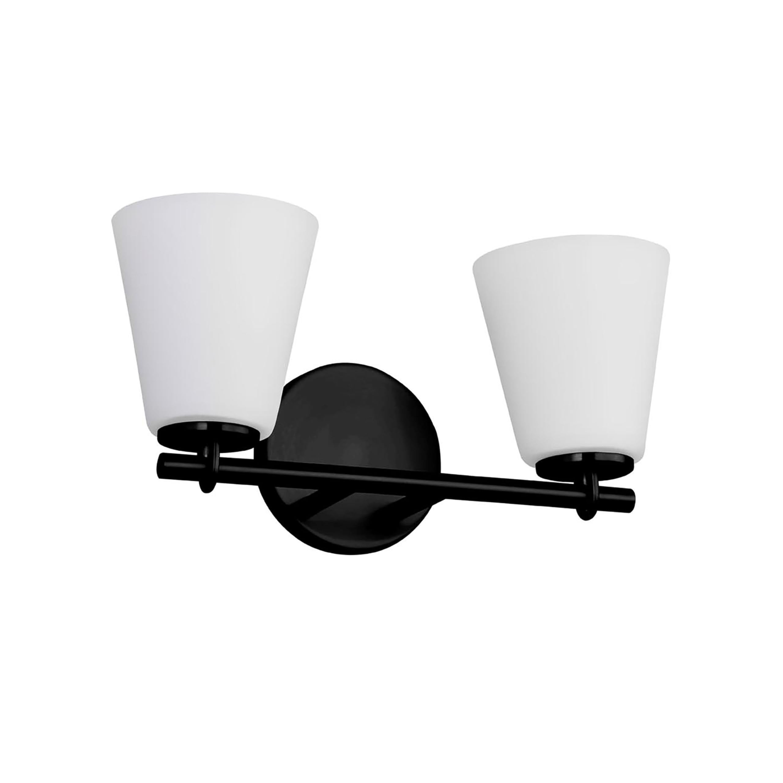 Open Box - Justice Design Group FSN-8032-OPAL-MBLK - Bathroom Fixtures Indoor Lighting