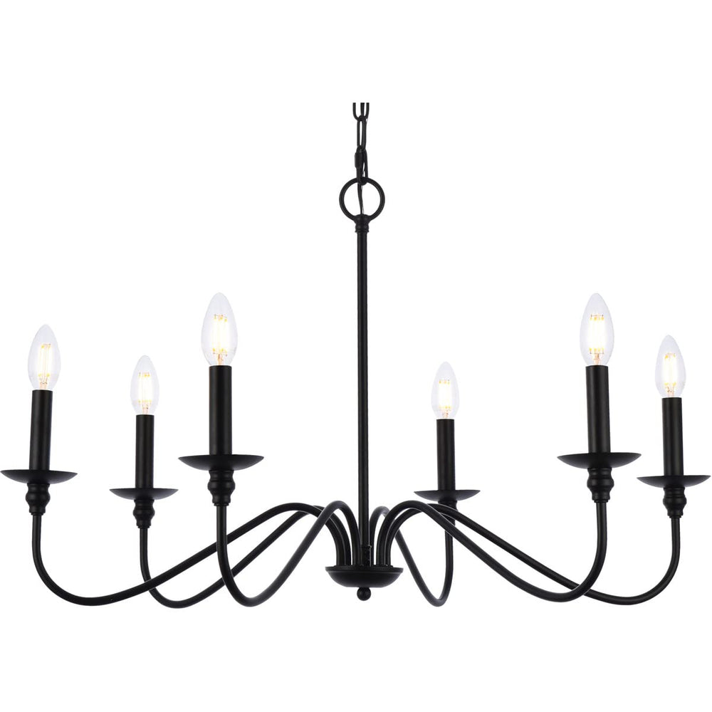 Open Box - Elegant Lighting LD5056D30MB - Chandeliers Indoor Lighting