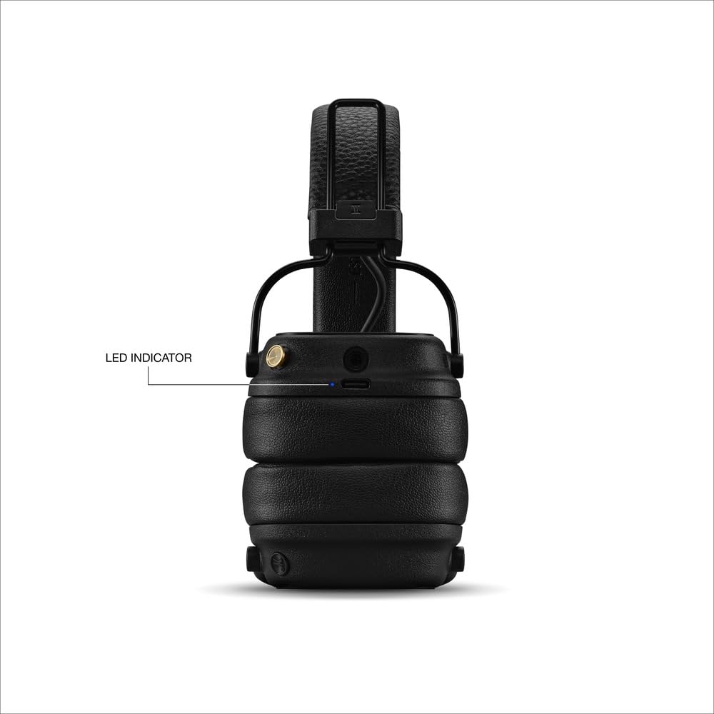 Certified Refurbished - Marshall - Major V Wireless On-Ear Headphones - Black MarshallBullseye Deals