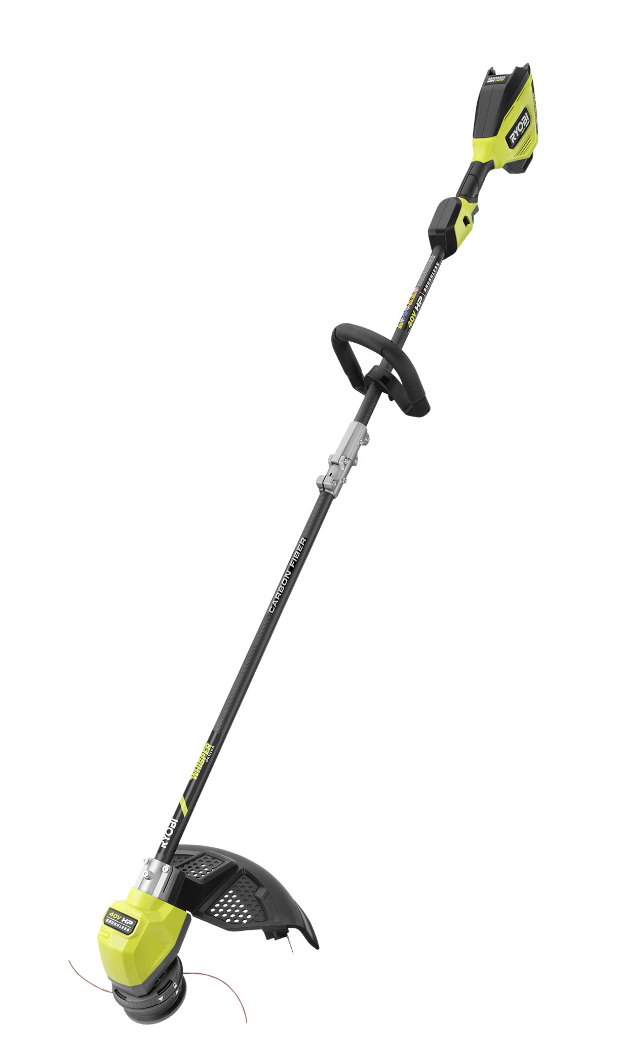 Open Box - RYOBI 40V HP Brushless Whisper Series 17 in. Cordless Battery Carbon Fiber Shaft String Trimmer w/ 6.0 Ah Battery & Charger RYOBIBullseye Deals