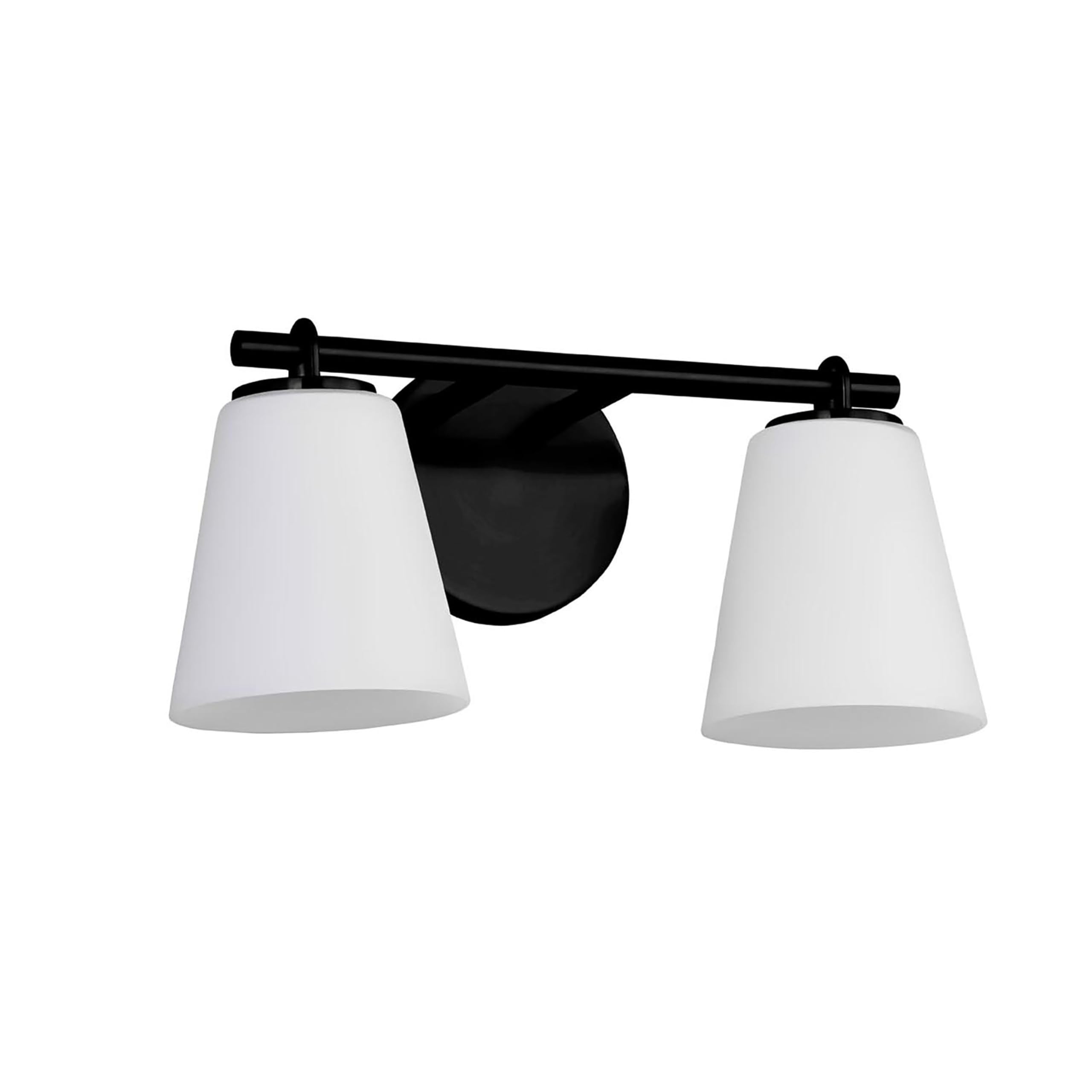 Open Box - Justice Design Group FSN-8032-OPAL-MBLK - Bathroom Fixtures Indoor Lighting
