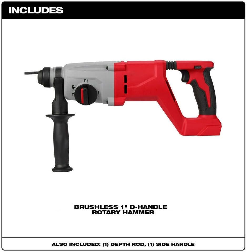 Open Box - Milwaukee Tool M18 18V Lithium-Ion Brushless Cordless 1 in. SDS-Plus D-Handle Rotary Hammer (Tool-Only)