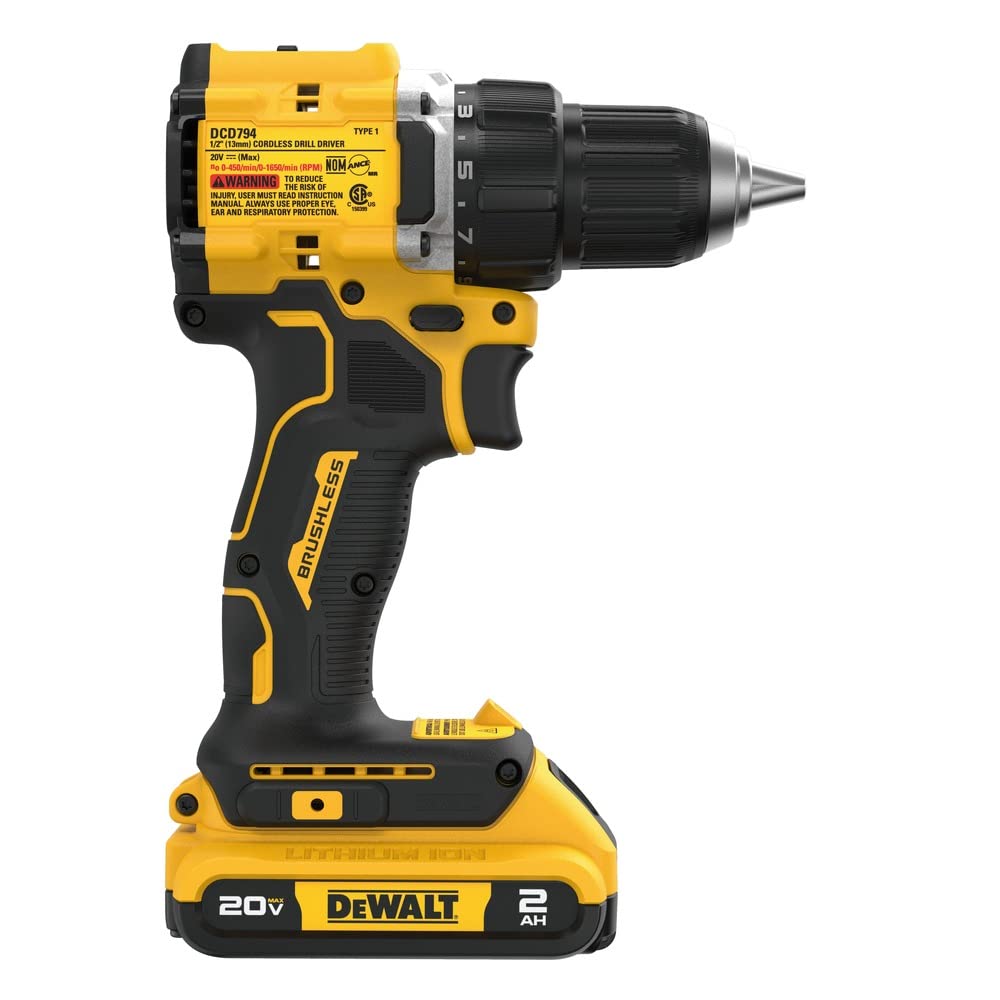Open Box -  DEWALT ATOMIC 20-Volt Lithium-Ion Cordless Compact 1/2 in. Drill/Driver Kit with 2.0Ah Battery, Charger and Bag