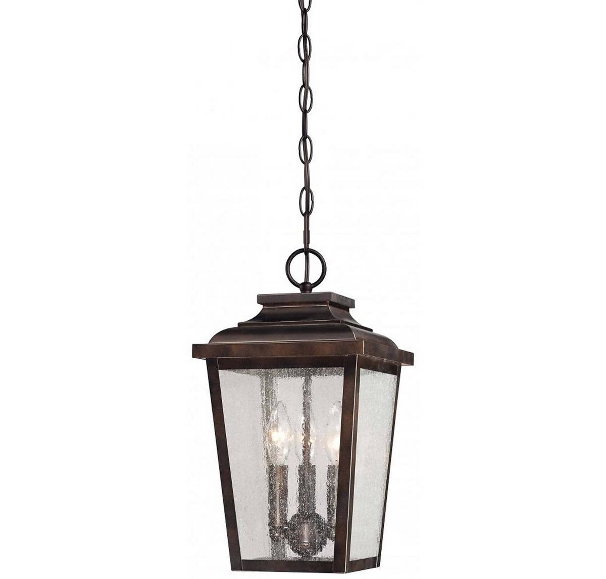 Open Box - The Great Outdoors 72174-189 3 Light Lantern Pendant from the Irvington Manor Collection