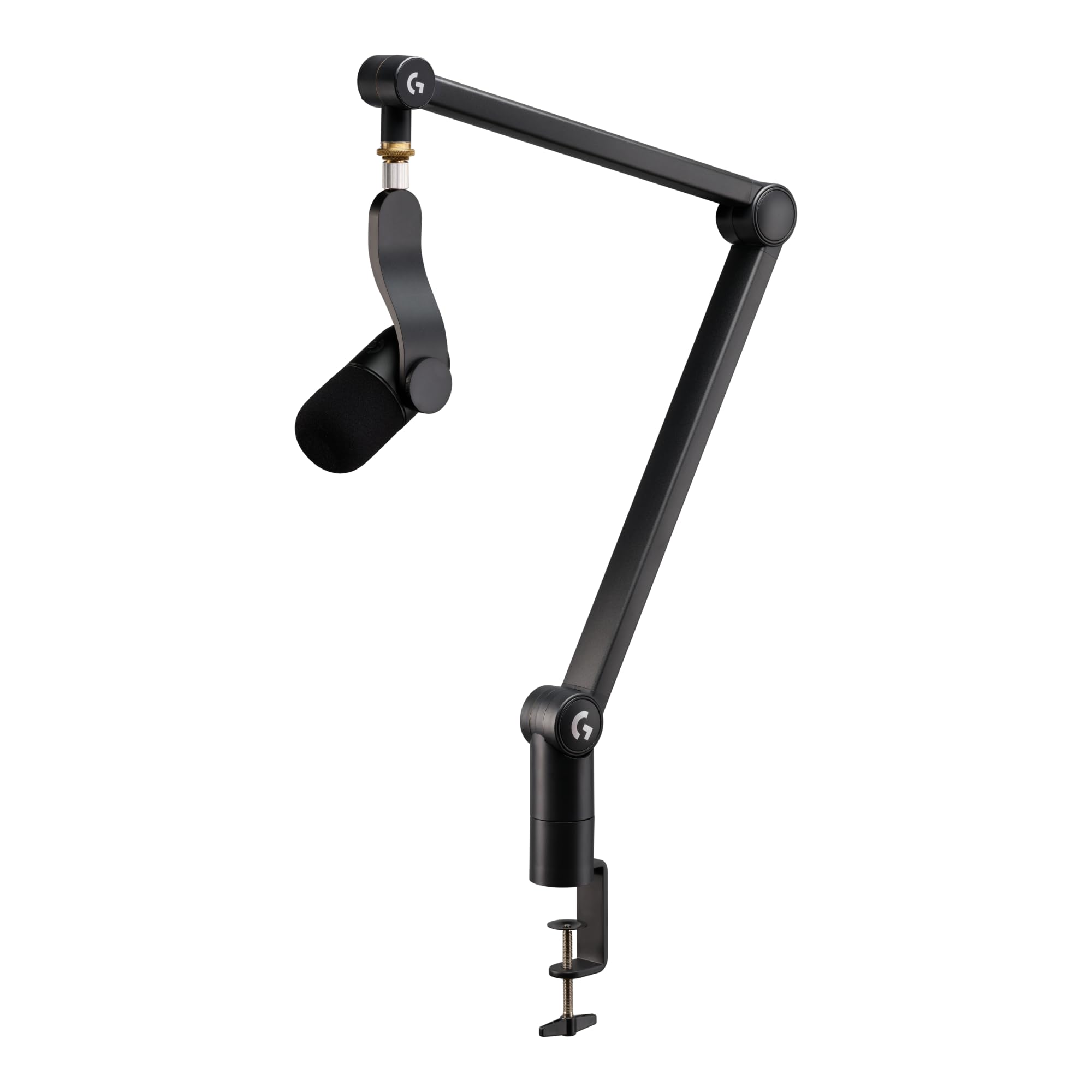 Refurbished - Logitech G Yeticaster GX RGB Gaming Mic Bundle - Dynamic USB Microphone with Compass Boom Arm (Black)
