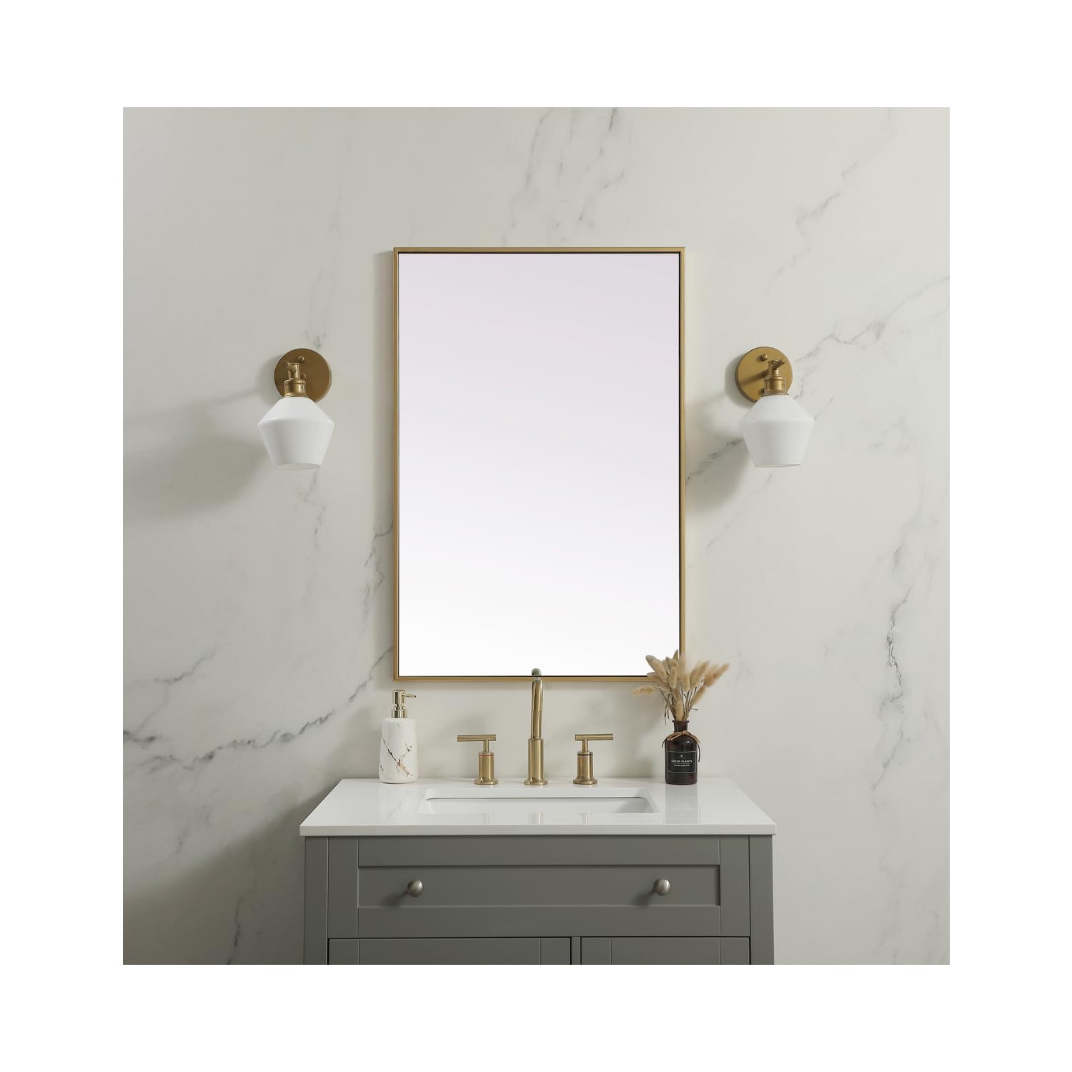 Open Box - Elegant Lighting MR42436BR - Mirrors Home Decor