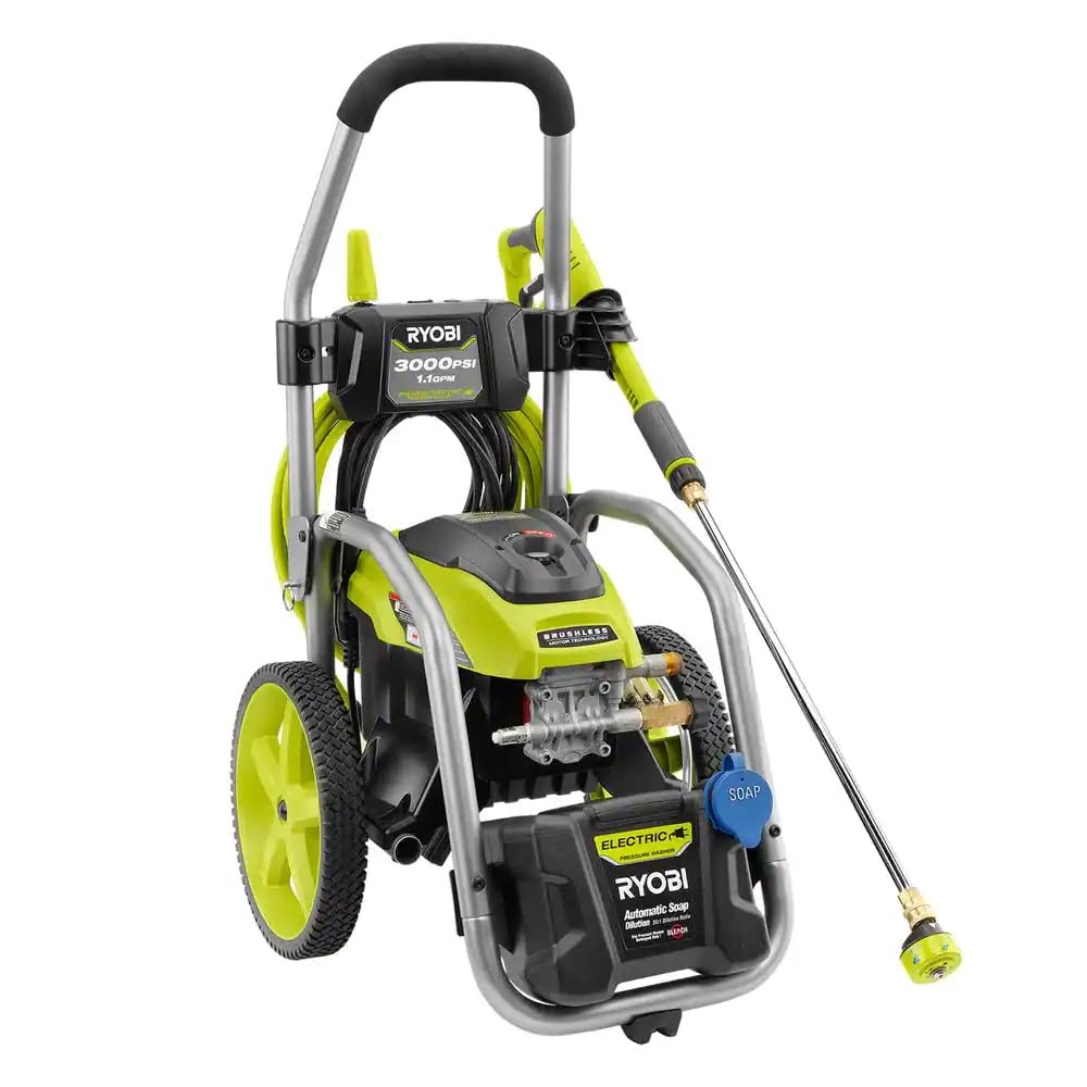 Used - RYOBI 3000 PSI 1.1 GPM Cold Water Electric Pressure Washer