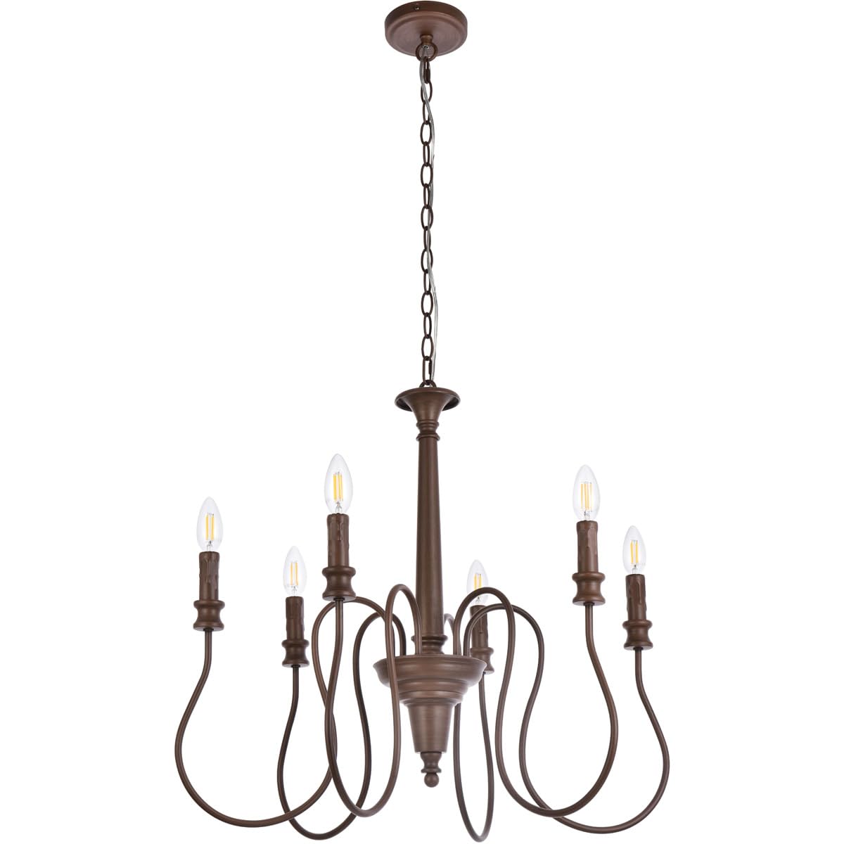Open Box - Elegant Lighting LD7044D26WOK - Chandeliers Indoor Lighting