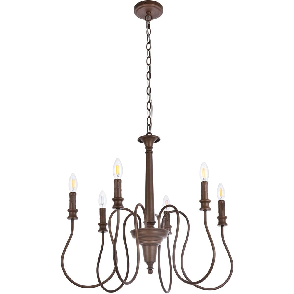 Open Box - Elegant Lighting LD7044D26WOK - Chandeliers Indoor Lighting
