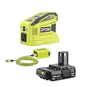 Open Box -  Ryobi 150-Watt Push Button Start Power Source and Charger for ONE+ 18-Volt Battery Generator with 2.0 Ah Battery
