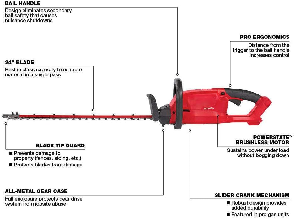 Open Box - Milwaukee M18 FUEL 18V 24 In. Cordless Hedge Trimmer MilwaukeeBullseye Deals