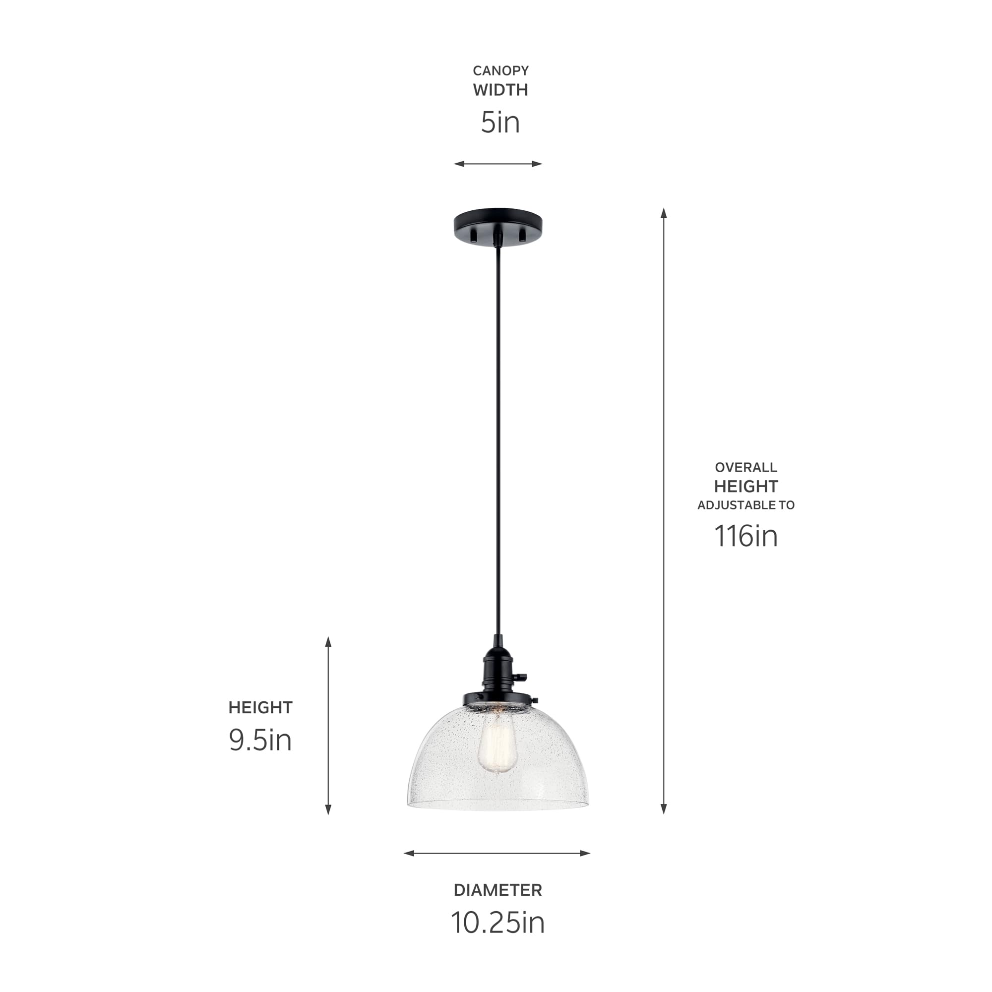 Open Box - Kichler 43853BK - Pendants Indoor Lighting