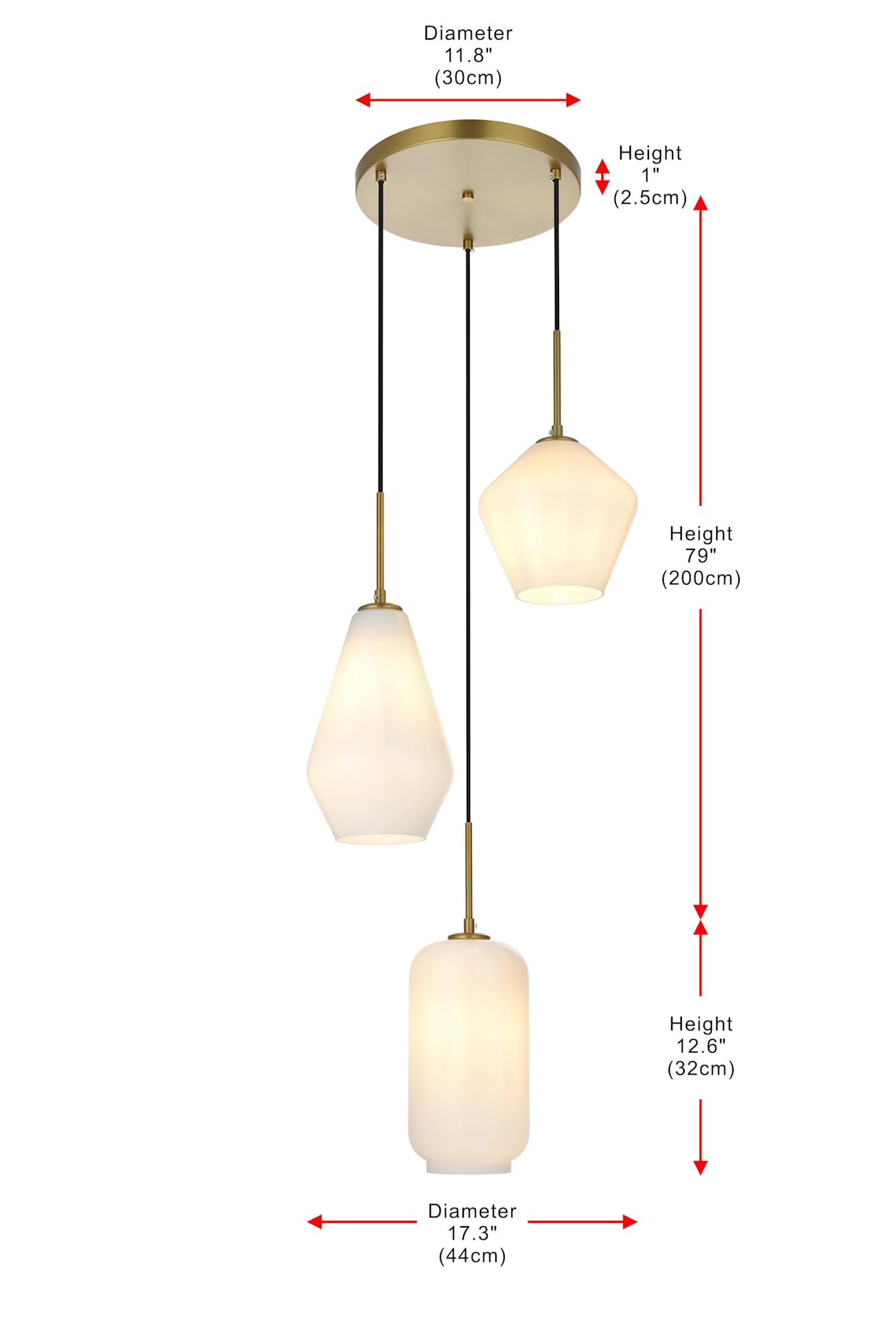Open Box - Elegant Lighting LD2269BK - Pendants Indoor Lighting