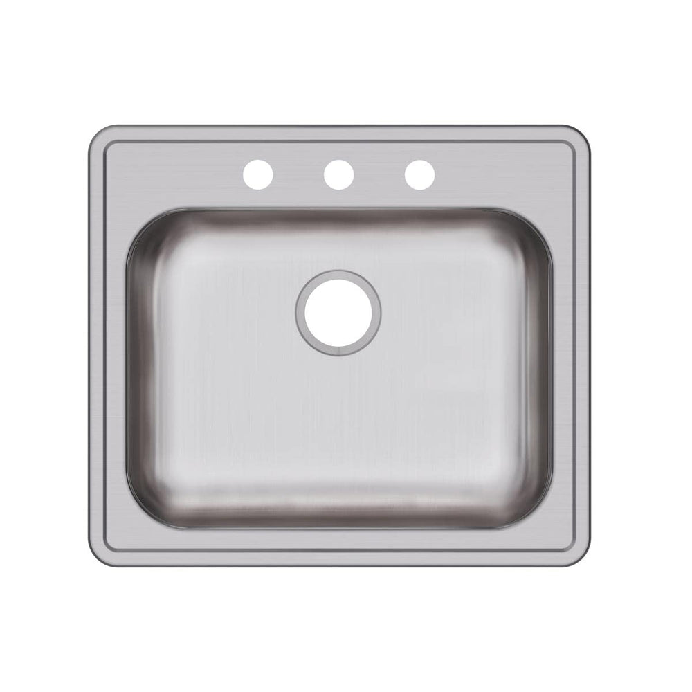 Open Box - Elkay GE125223 Dayton 25" Single Basin Drop In Stainless Steel Kitchen Sink