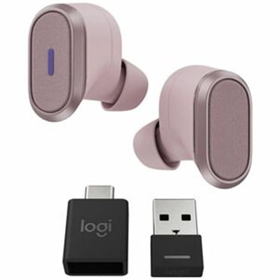Refurbished - Logi Zone True Wireless-ROSE-2.4GHZ/BT-PLUGC-ROSE 985-001089