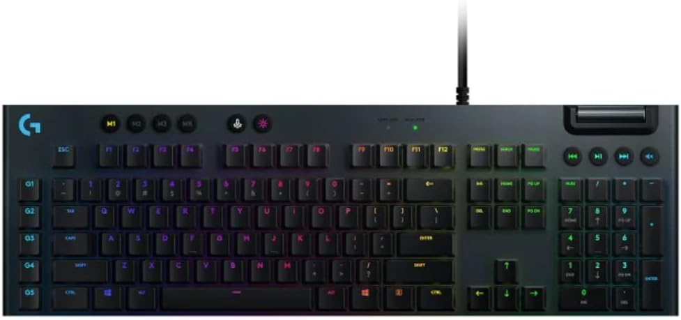 Open Box -  Logitech - G815 LIGHTSYNC Full-size Wired Gaming Keyboard - Carbon - 920-008984