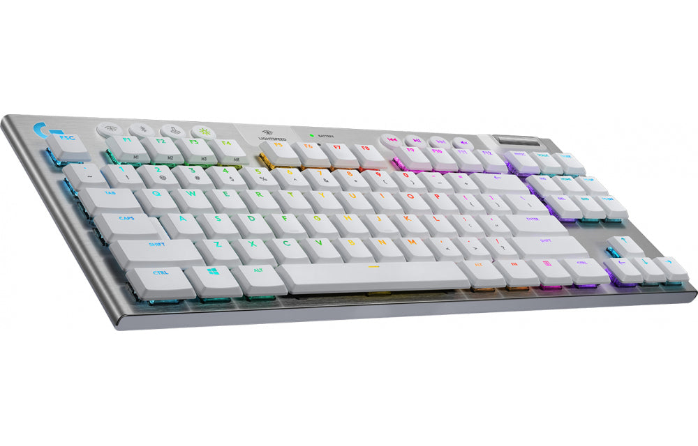 Refurbished - G915 TKL Tenkeyless LIGHTSPEED Wireless RGB Mechanical Gaming Keyboard - GL Tactile-WHITE-US-2.4GHZ/ 920-009660