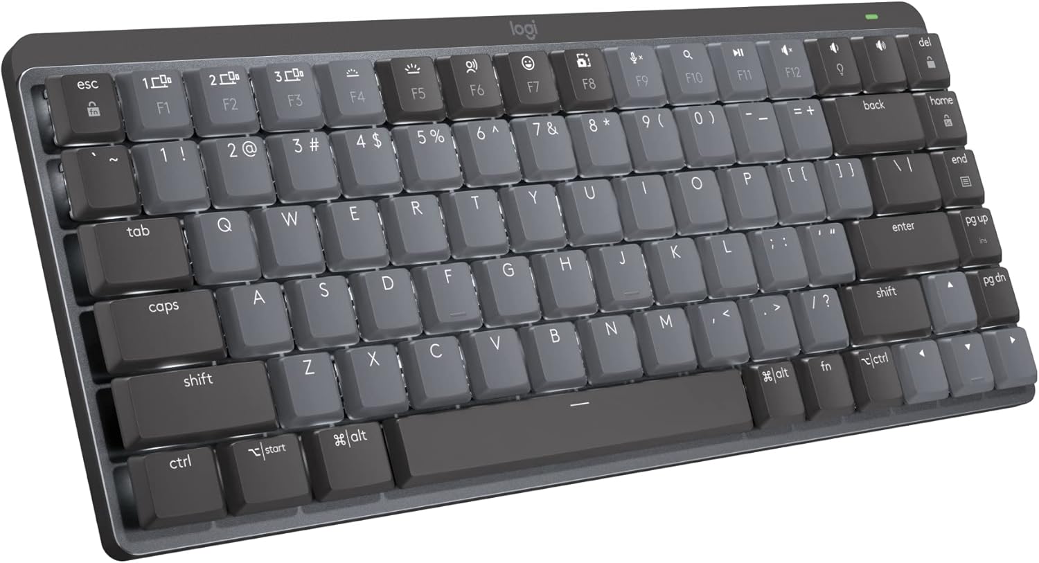 Refurbished - MX Mechanical Mini Minimalist Wireless Illuminated Keyboard-GRAPHITE-US-2.4GHZ/BT-TACTIL 920-010550