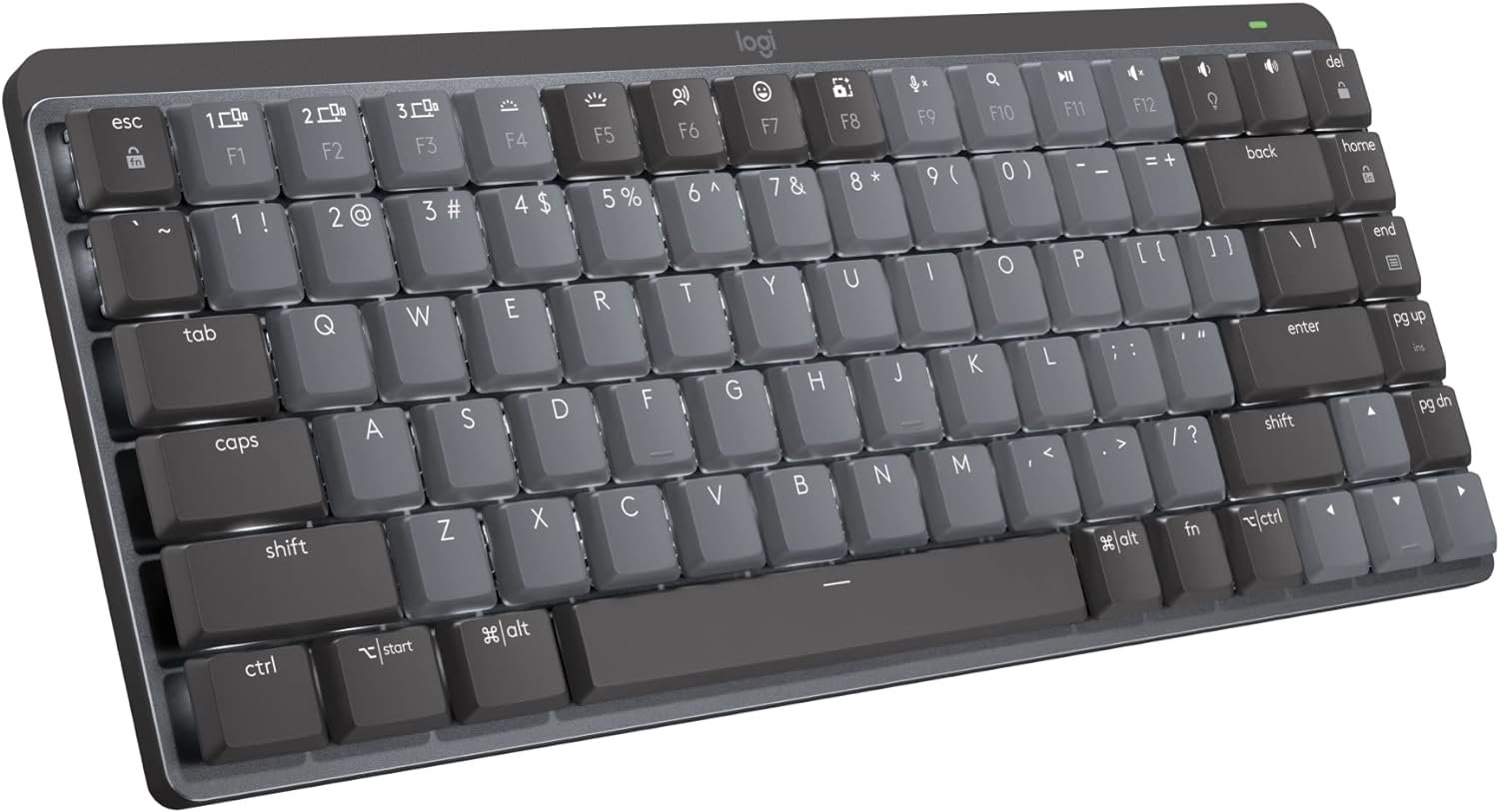 Refurbished - MX Mechanical Mini Minimalist Wireless Illuminated Keyboard-GRAPHITE-US-2.4GHZ/BT-LINEAR 920-010551