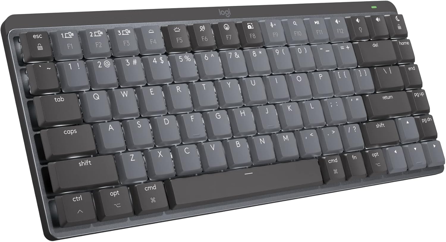 Refurbished - MX Mechanical Mini for Mac Minimalist Wireless Illuminated Keyboard-SPACE GREY-US-2.4GHZ/BT-CAN- 920-010831