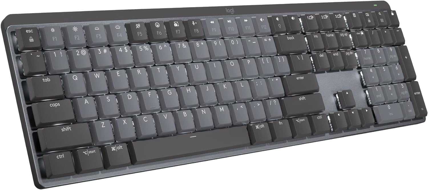 Open Box -  MX Mechanical Wireless Illuminated Performance Keyboard-GRAPHITE-US-2.4GHZ/BT-CLICKY 920-010549