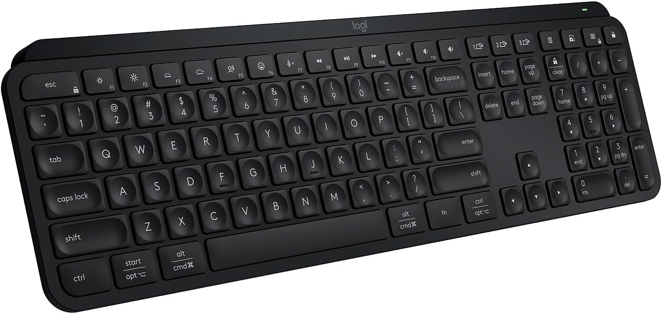 Refurbished - Logitech MX Keys S Wireless Keyboard, Black (920-011406) LogitechBullseye Deals