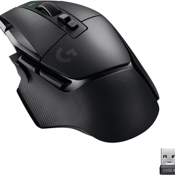 Certified Refurbished - Logitech - G502 X LIGHTSPEED Wireless Gaming Mouse with HERO 25K Sensor - Black Logitech