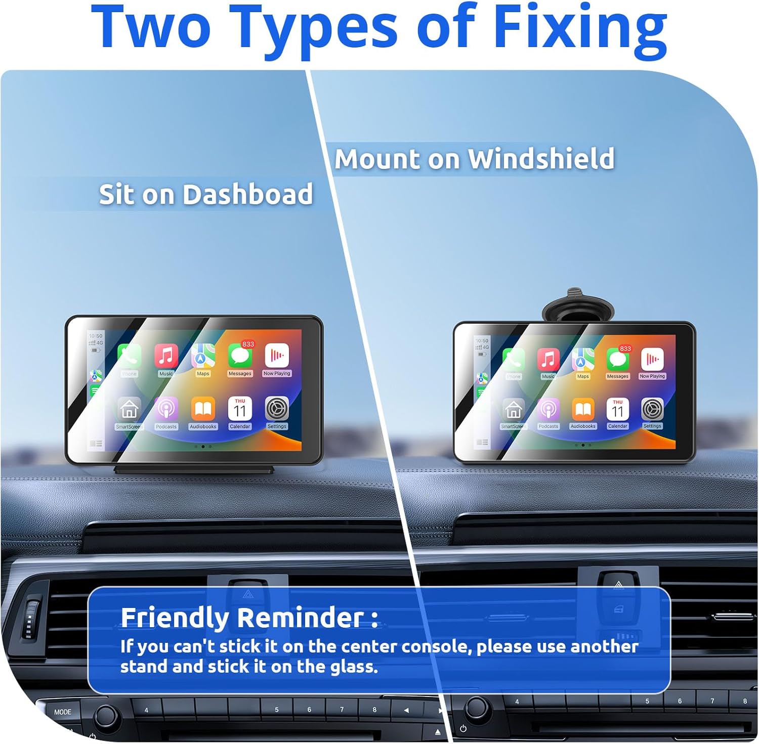 Essgoo Autoestareo 7in Portatil Con Android Auto Y Carplay