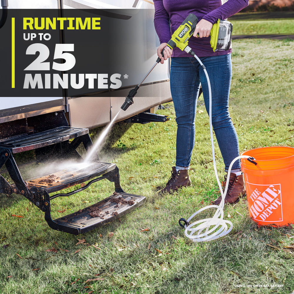 Open Box -  RYOBI ONE+ HP 18V Brushless EZClean 600 PSI 0.7 GPM Cordless Cold Water Power Cleaner (Tool Only) RYOBIBullseye Deals