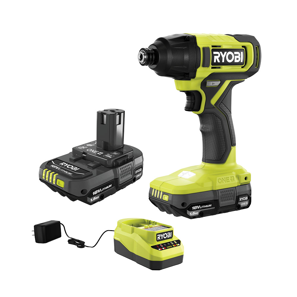 Open Box -  RYOBI ONE+ 18V Cordless 1/4 in. Impact Driver Kit with (2) 1.5 Ah Batteries and Charger