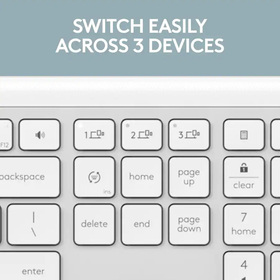 Refurbished - Signature Slim Wireless Keyboard and Mouse Combo MK955-OFF WHITE-US-2.4GHZ/BT-N/A-CAN-215