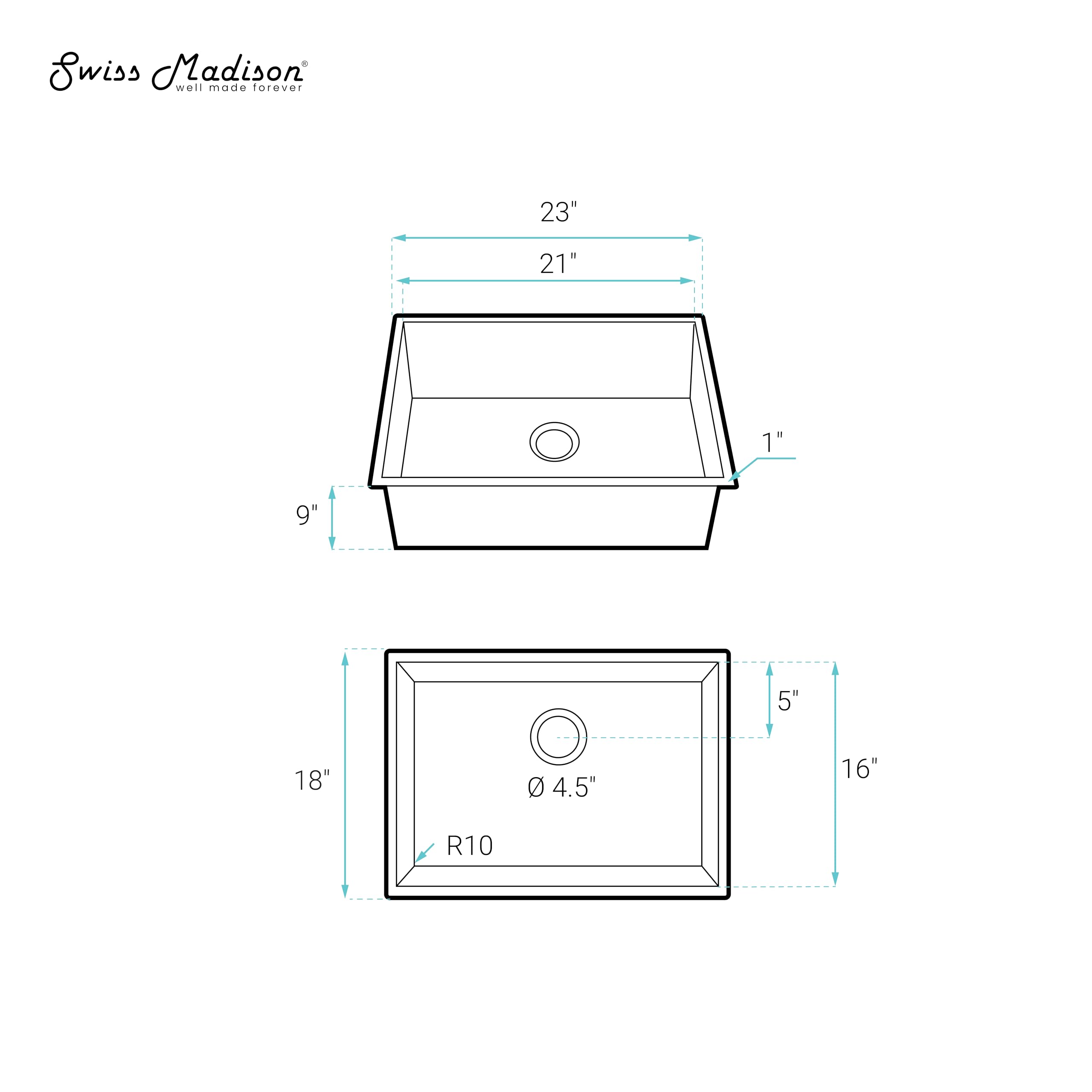 Open Box - Swiss Madison SM-KU715G - Kitchen Sinks Sinks