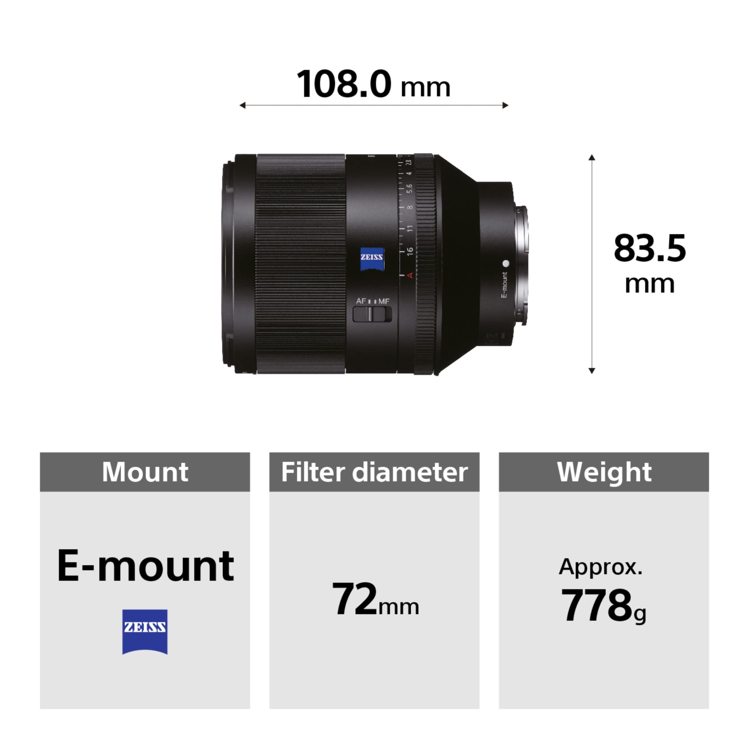 Open Box -  SONY SEL50F14Z Interchangeable Lens Camera