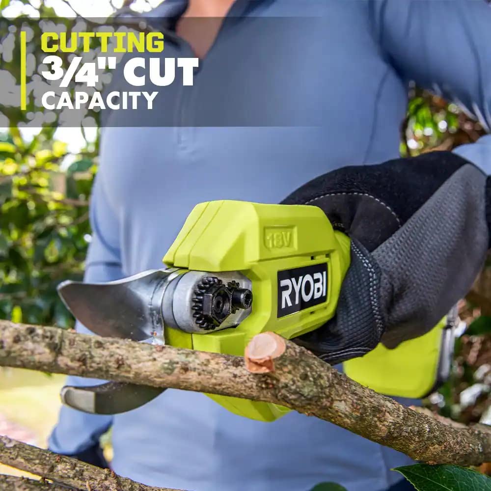 Used - RYOBI 18V ONE+ Cordless Battery  Pruning Shear with 2.0 Ah Battery & Charger