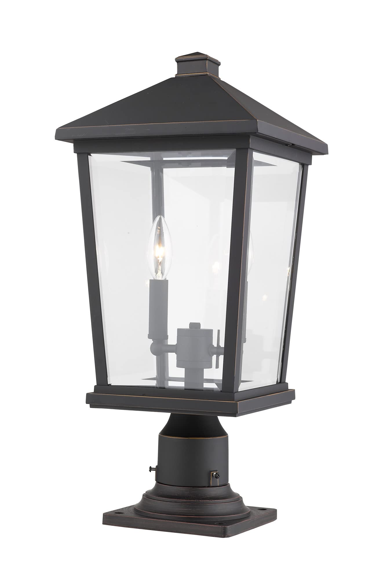 Open Box - Z-Lite 568PHBR-533PM-BK - Post Lights Outdoor Lighting