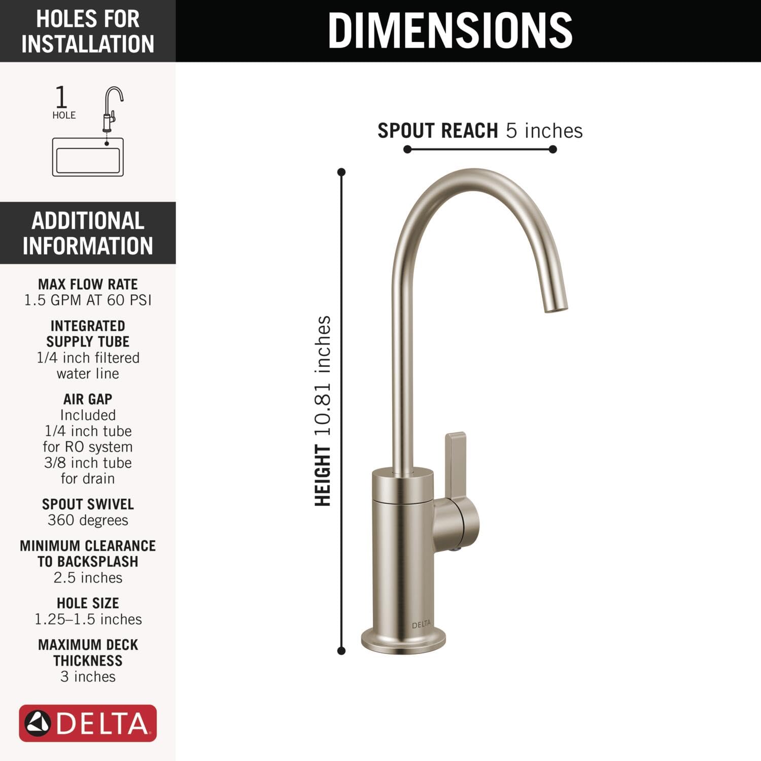 Open Box - Delta DWQ4001002-SS - Water Dispenser Faucet DeltaBullseye Deals