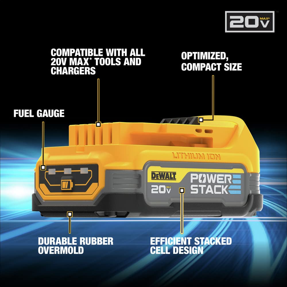 Open Box -  DEWALT 20-Volt MAX POWERSTACK Compact Battery Starter Kit DEWALTBullseye Deals