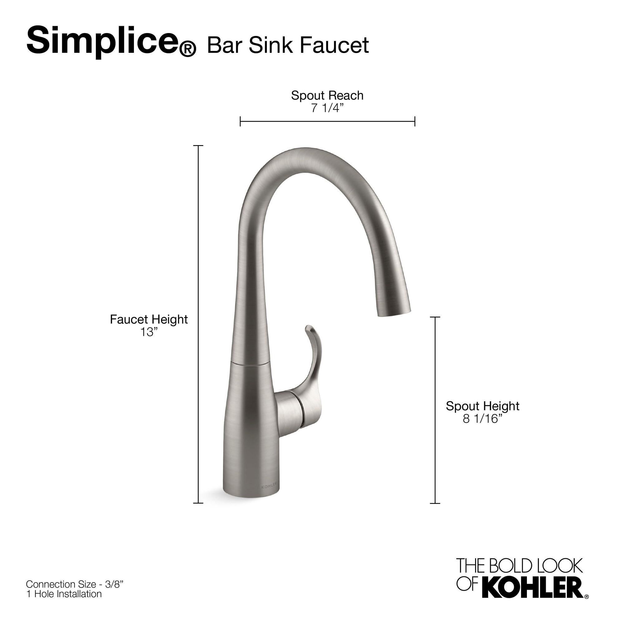 Open Box - Kohler K-22034-BL - Bar Faucet