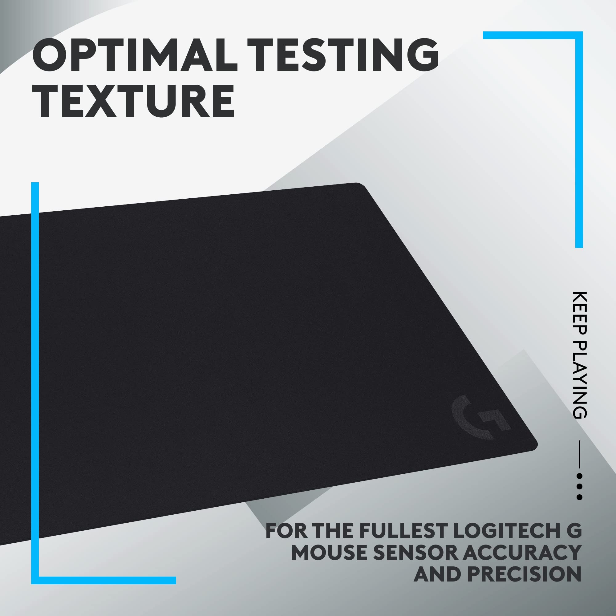 Refurbished - Logitech G840 XL Cloth Gaming Mouse Pad - Performance-Tuned Surface, Non-Slip Rubber Base (Black)