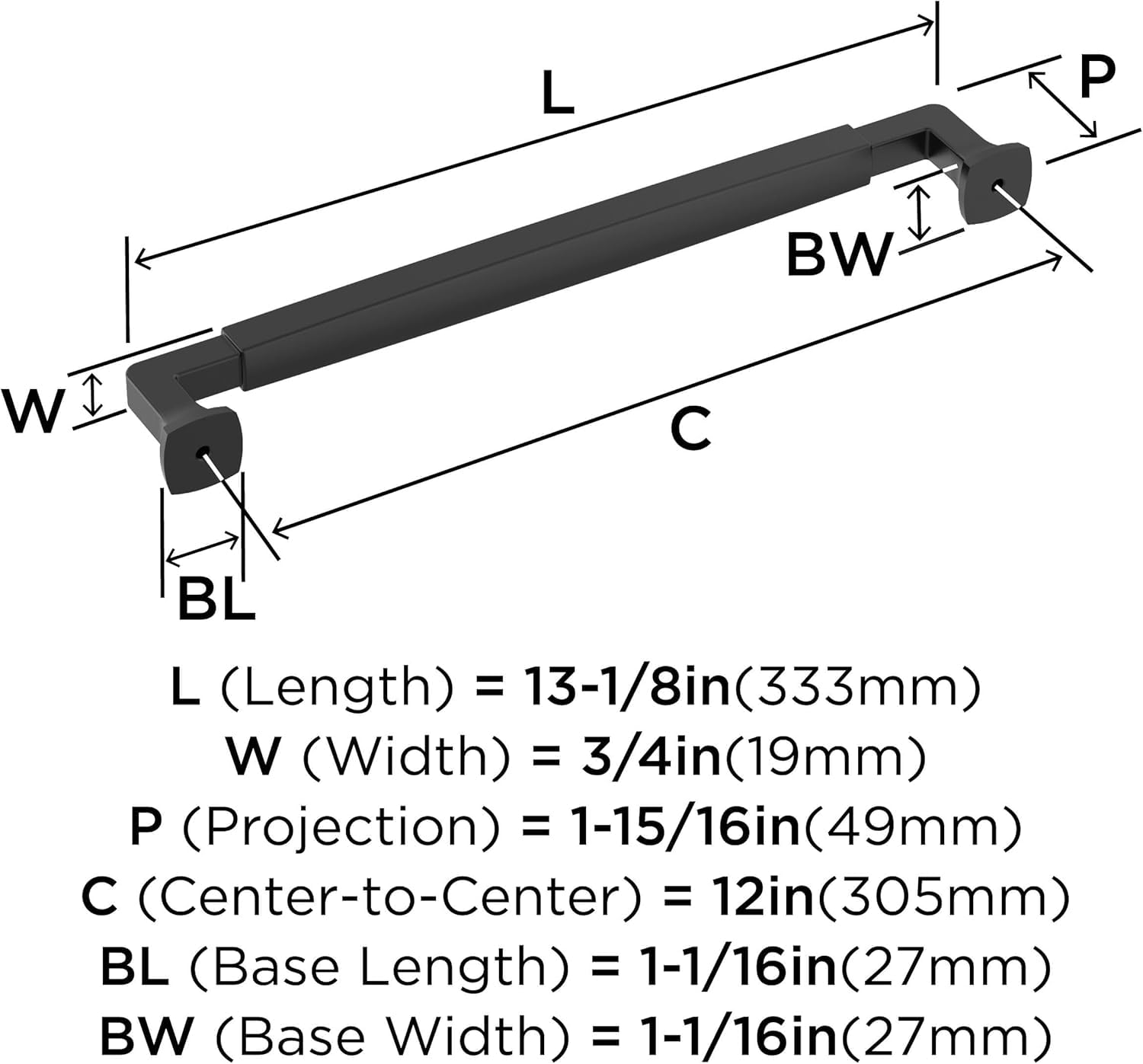 Open Box - Amerock BP54060FB - Pulls Cabinet Hardware