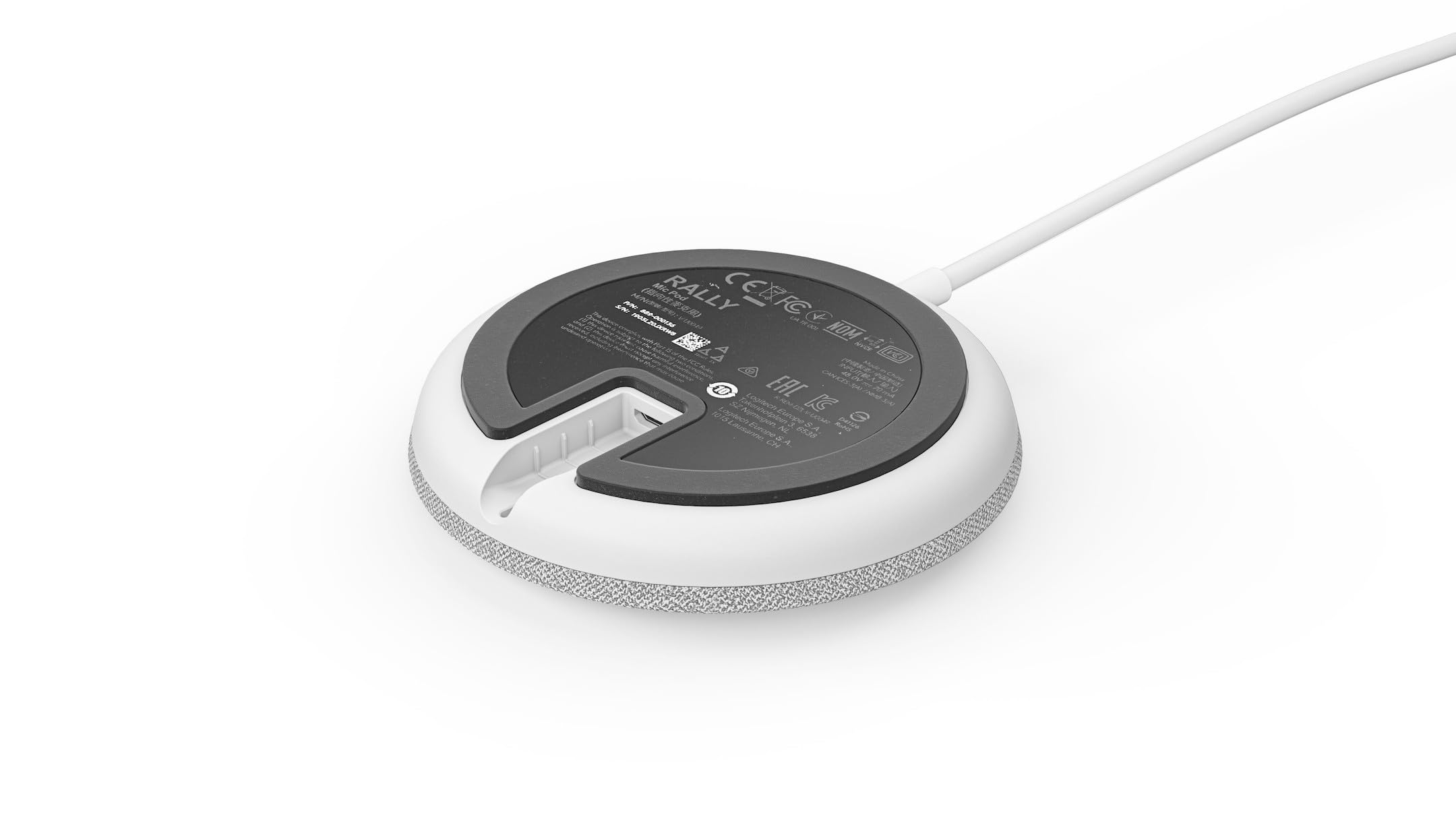Certified Refurbished - Rally Mic Pod accessory for the Rally Ultra-HD ConferenceCam-OFF-WHITE-USB-RALLY MIC POD 952-000038