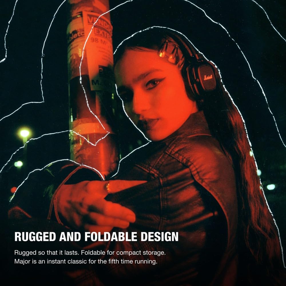 Certified Refurbished - Marshall - Major V Wireless On-Ear Headphones - Black MarshallBullseye Deals