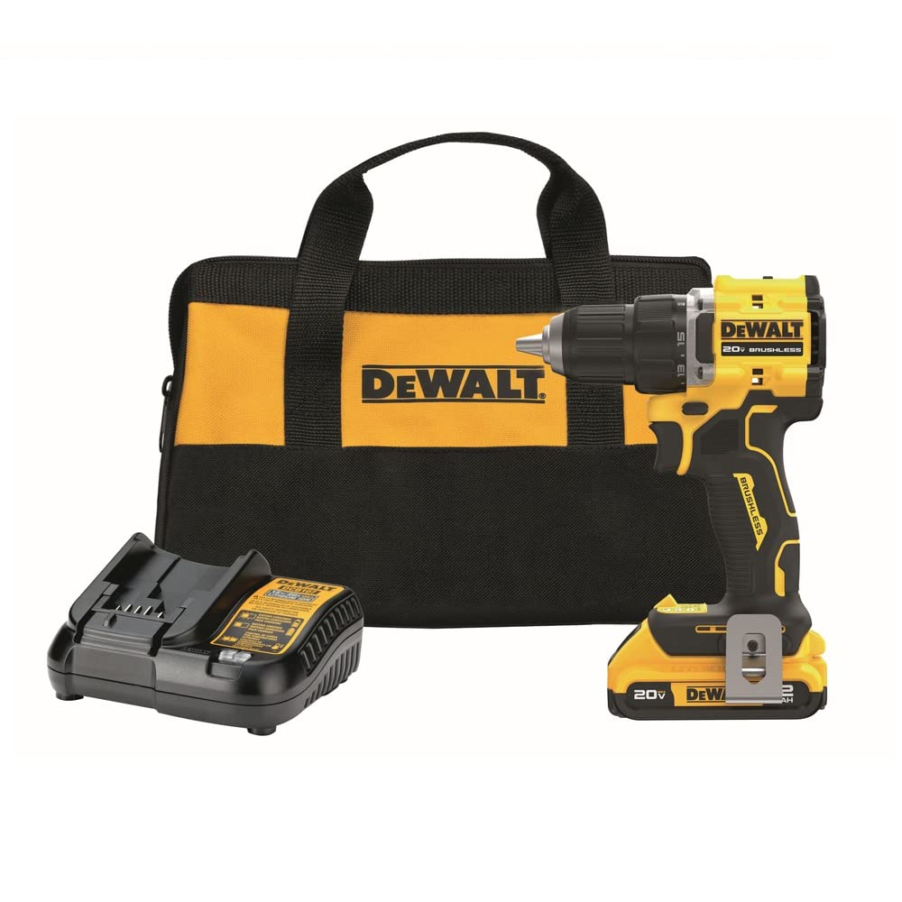 Open Box -  DEWALT ATOMIC 20-Volt Lithium-Ion Cordless Compact 1/2 in. Drill/Driver Kit with 2.0Ah Battery, Charger and Bag