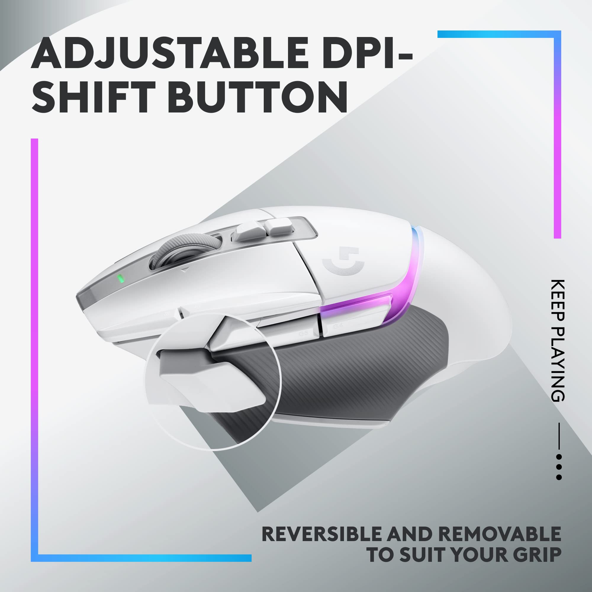 Open Box -  G502 X PLUS - LIGHTSPEED Wireless RGB Gaming Mouse-WHITE/PREMIUM-2.4GHZ-#215 910-006169