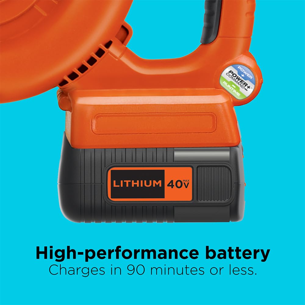 Open Box -  BLACK+DECKER 40V MAX* Lithium Ion Sweeper - Orange Sorbet BLACK+DECKERBullseye Deals