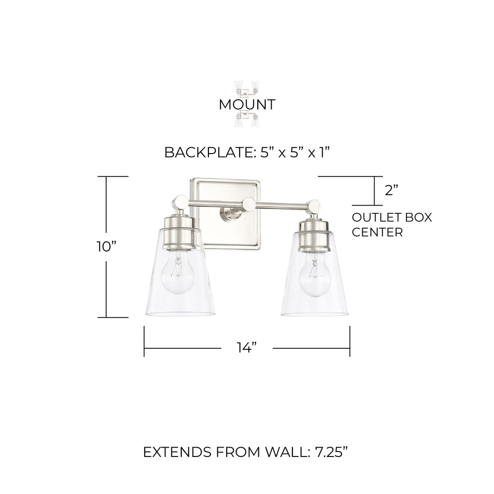 Open Box - Capital Lighting 121821PN-432 - Bathroom Fixtures Indoor Lighting